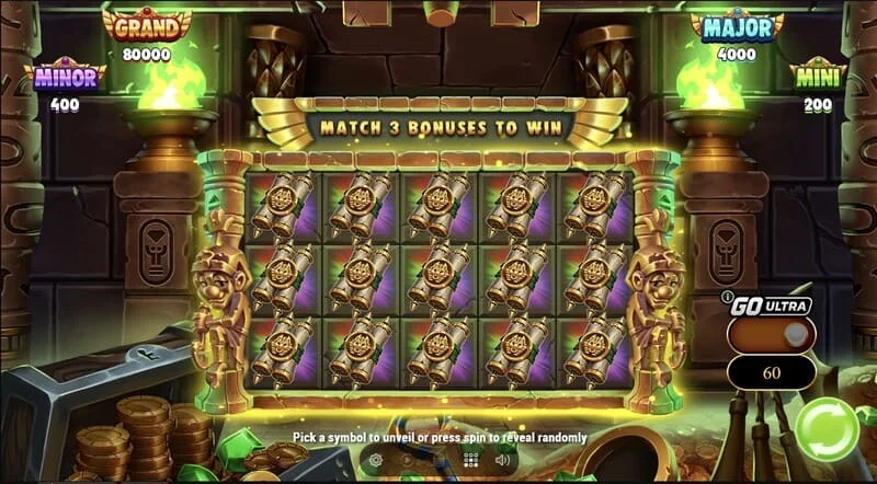 Wrappin' More Gold - Collect & Win-rutenett med voksende mumie